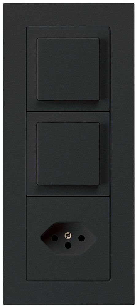UP-Kombination kallysto.pro Gr.I-I-I vertikal 2×Schalter S3+Typ 13 schwarz