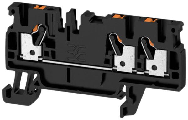 Borne de passage Weidmüller A3C PUSH IN 2.5mm² 3 connex.TS35 noir