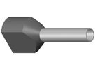 Capocorda doppio isolato 2× 2.5mm²/12mm grigio