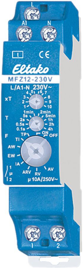 REG-Zeitrelais Eltako 230VAC 1S, MFZ 12…230V, 1 Schliesser potenzialfrei