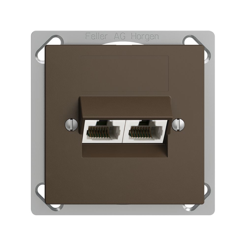 EB-Dose 2×RJ45/u 4P getr. EDIZIOdue coffee ITplus