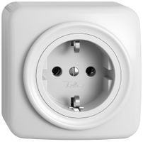 AP-Steckdose STANDARDdue SNAPFIX® SCHUKO 16A 230V 76×76mm weiss