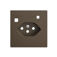 Frontset EDIZIOdue zu FI-Steckdose F, T13, coffee