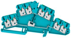 Borne de passage joignable WM S2T 2.5 8C BL 2.5mm² 4×2 DIN35 bl