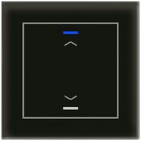Poussoir KNX RGBW ENC MDT BE-GTL10S.A1S 1t/2a verre noir "jalousie"
