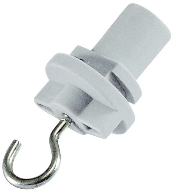 Crochet de fixation DOTLUX pour rail triphasé, max. 10kg, blanc