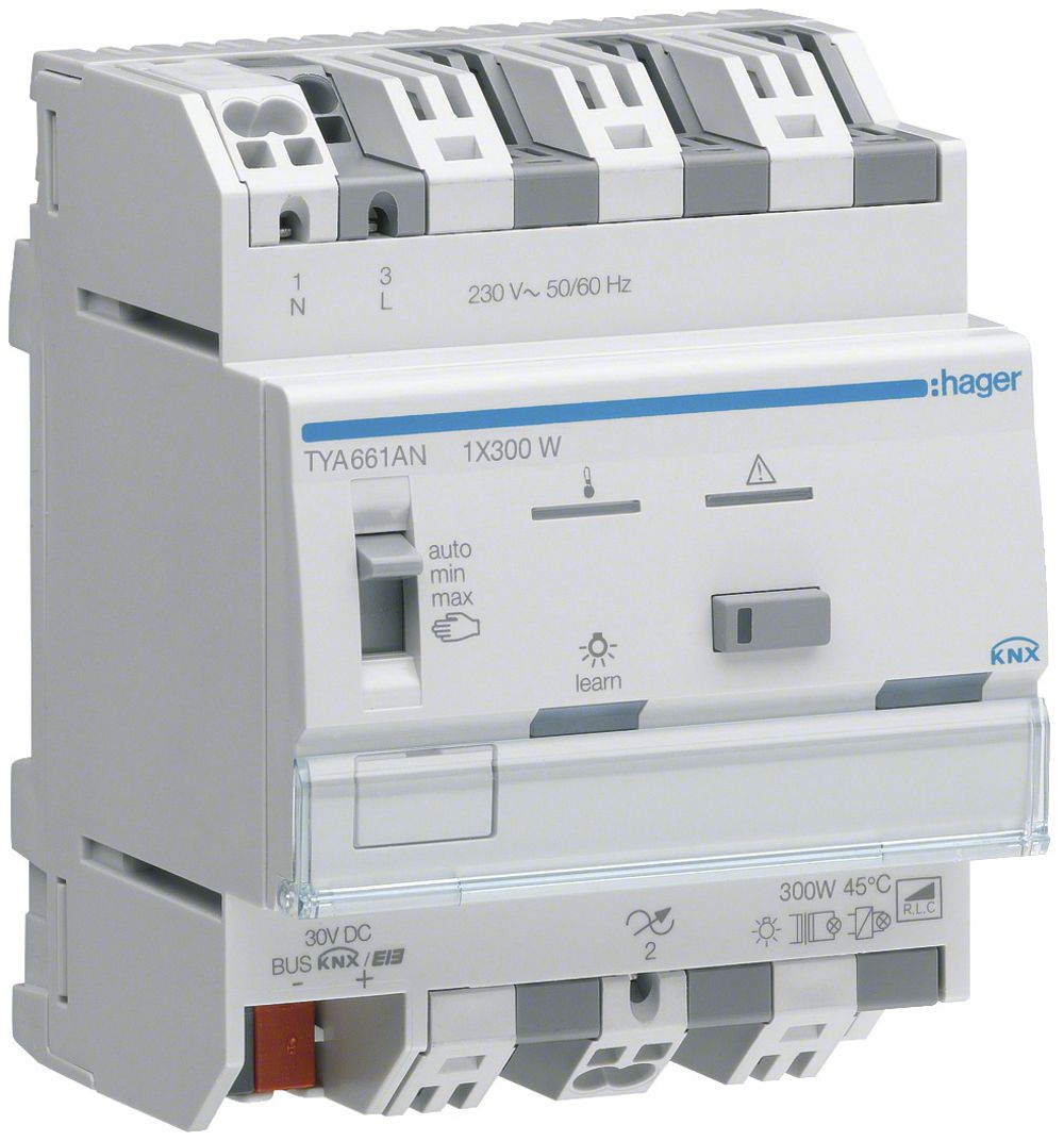 REG-Dimmaktor Hager TYA661AN KNX system 1×300W 4TE