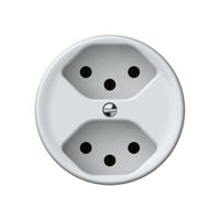 Steckdose origin 2×Typ 13 10A 230V 60×60mm weiss