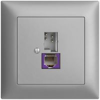 UP-Dose T+T 6P/1×RJ45 DSL-Breitband EDIZIOdue silver