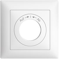 Kit frontal EDIZIOdue Auf->I<-Ab blanc 88×88mm pour contact pivotant