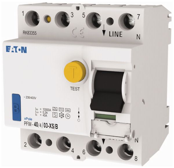Interrupteur différentiel Eaton PFIM 4P 40A 300mA type XS/B