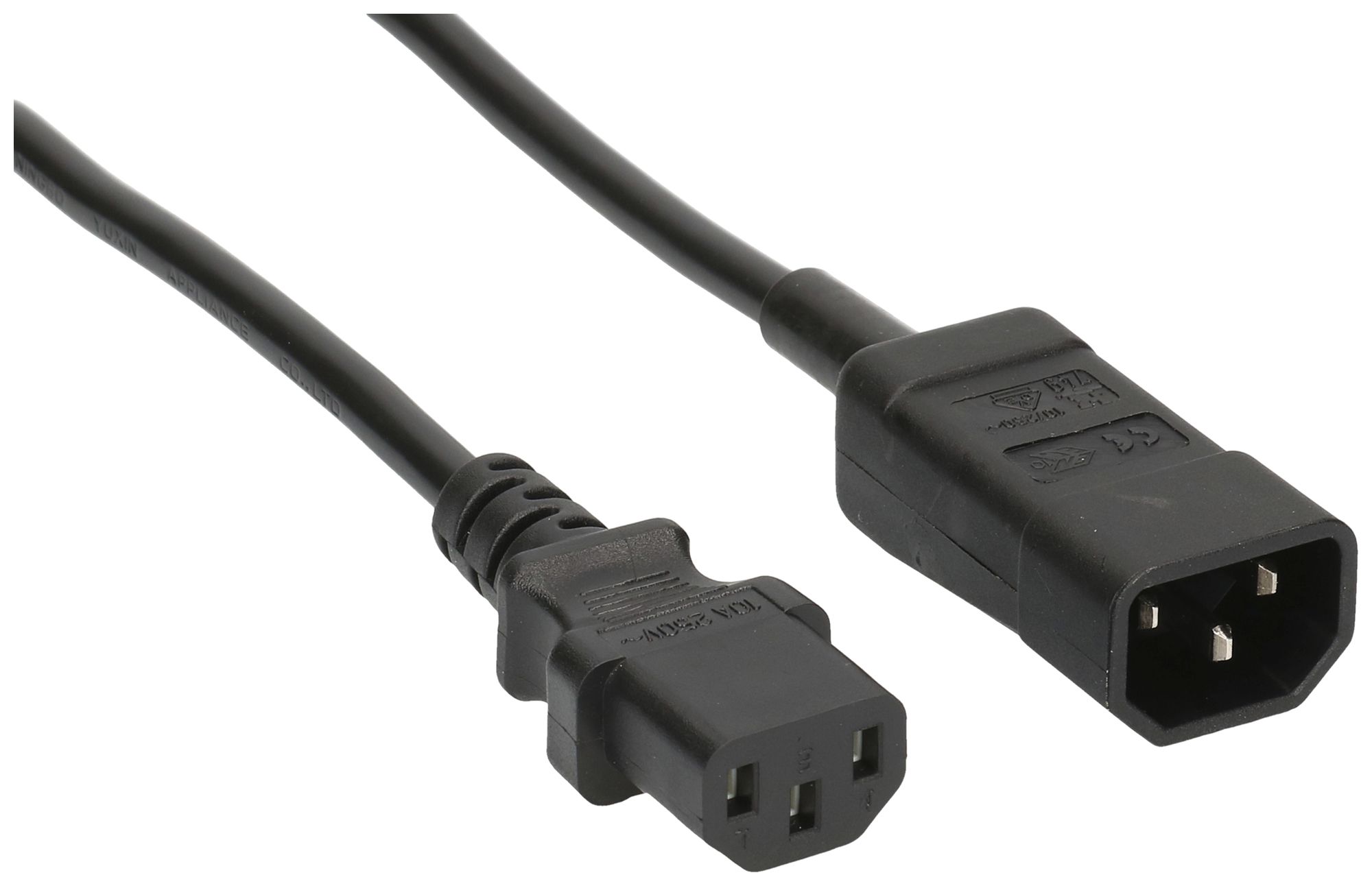 Câble d'appareils MH PVC 10A 230V 3×1mm² C14/C13 3m noir