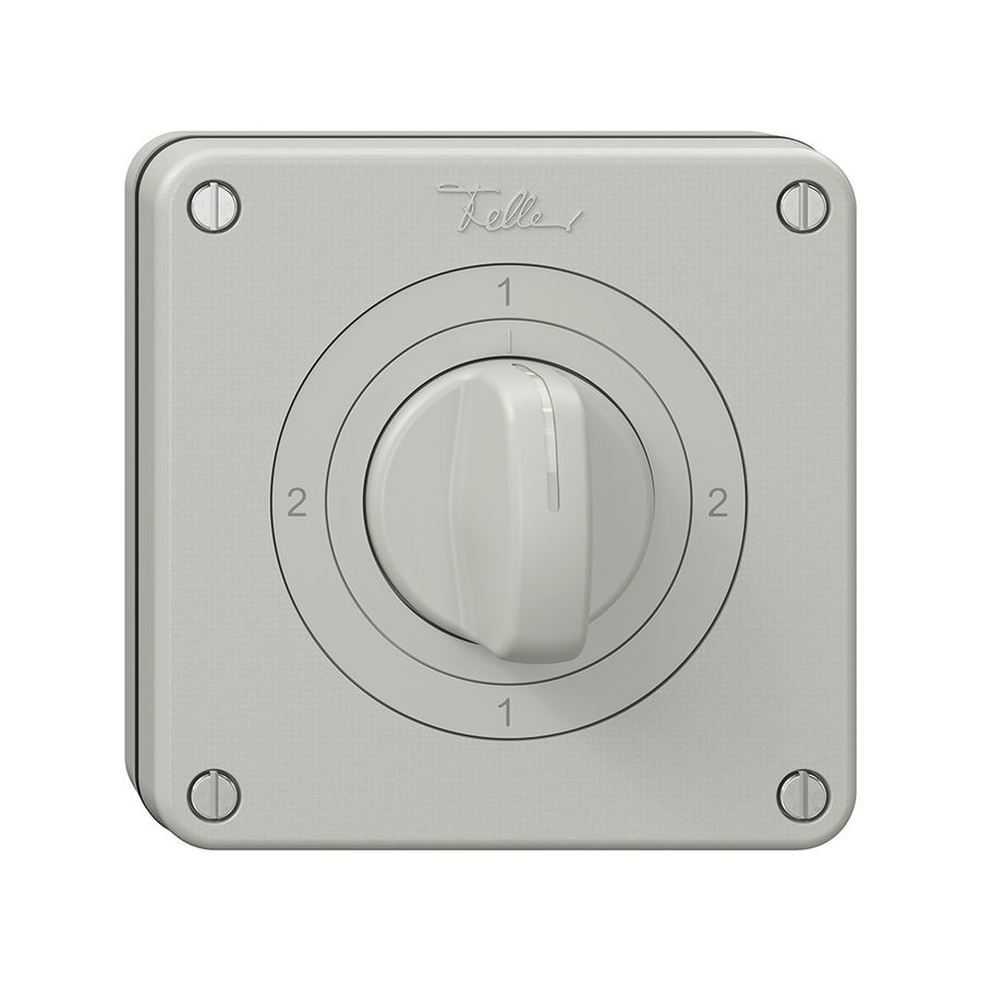 Interrupteur rotatif NUP NEVO, 3/1L, avec manette, KS, 2-1-2-1, gris clair