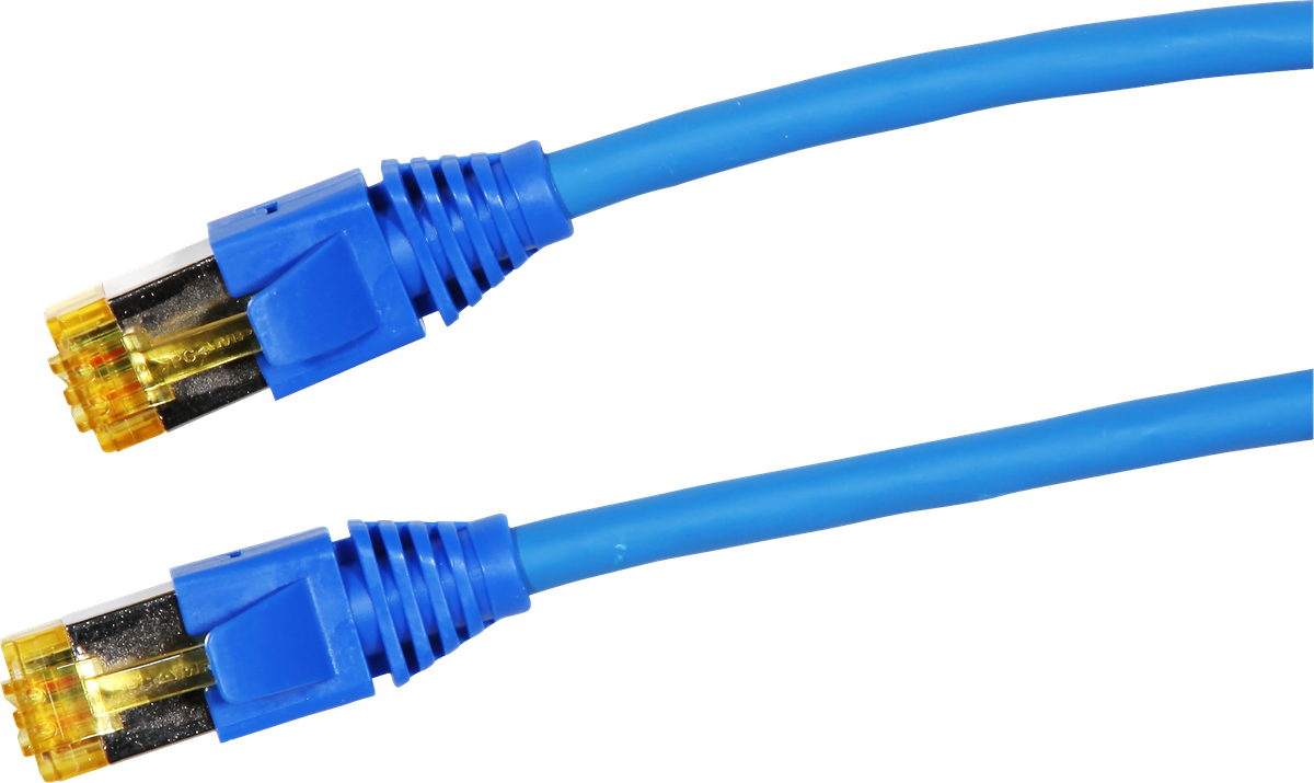 Patchkabel RJ45 0.5m bl S/FTP Kat. 6A HF