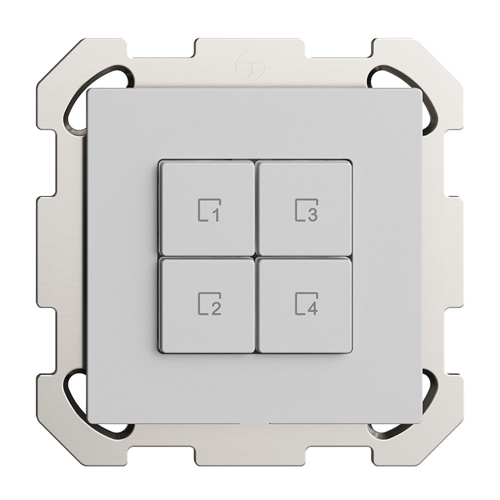 Poussoir scène ENC 4 scènes/4T WLAN Edue Wiser gris clair