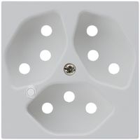 Piastra frontale per presa Hager kallysto 3×T13 illuminato H grigio chiaro