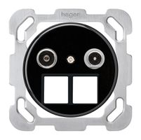 Presa multimedia INC basico TV-R mont.B 10.5dB 2GHz nero