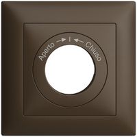 Kit frontal EDIZIOdue Aperto->I<-Chiuso coffee 88×88mm pour contact pivotant