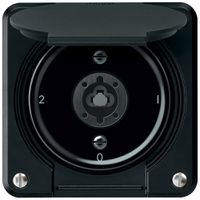 Interruttore a chiave robusto commutatore 16A 250V 86×86mm nero