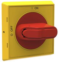 Poignée ABB pour OT16-125F rouge/jaune IP65 verrouillable/fermeture de porte