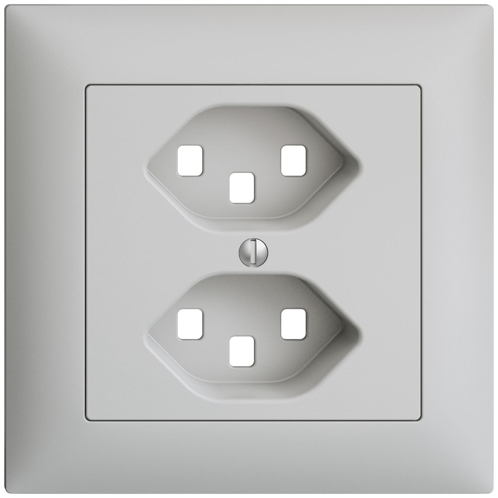 UP-Frontset EDIZIOdue hellgrau 88×88mm 2×T23