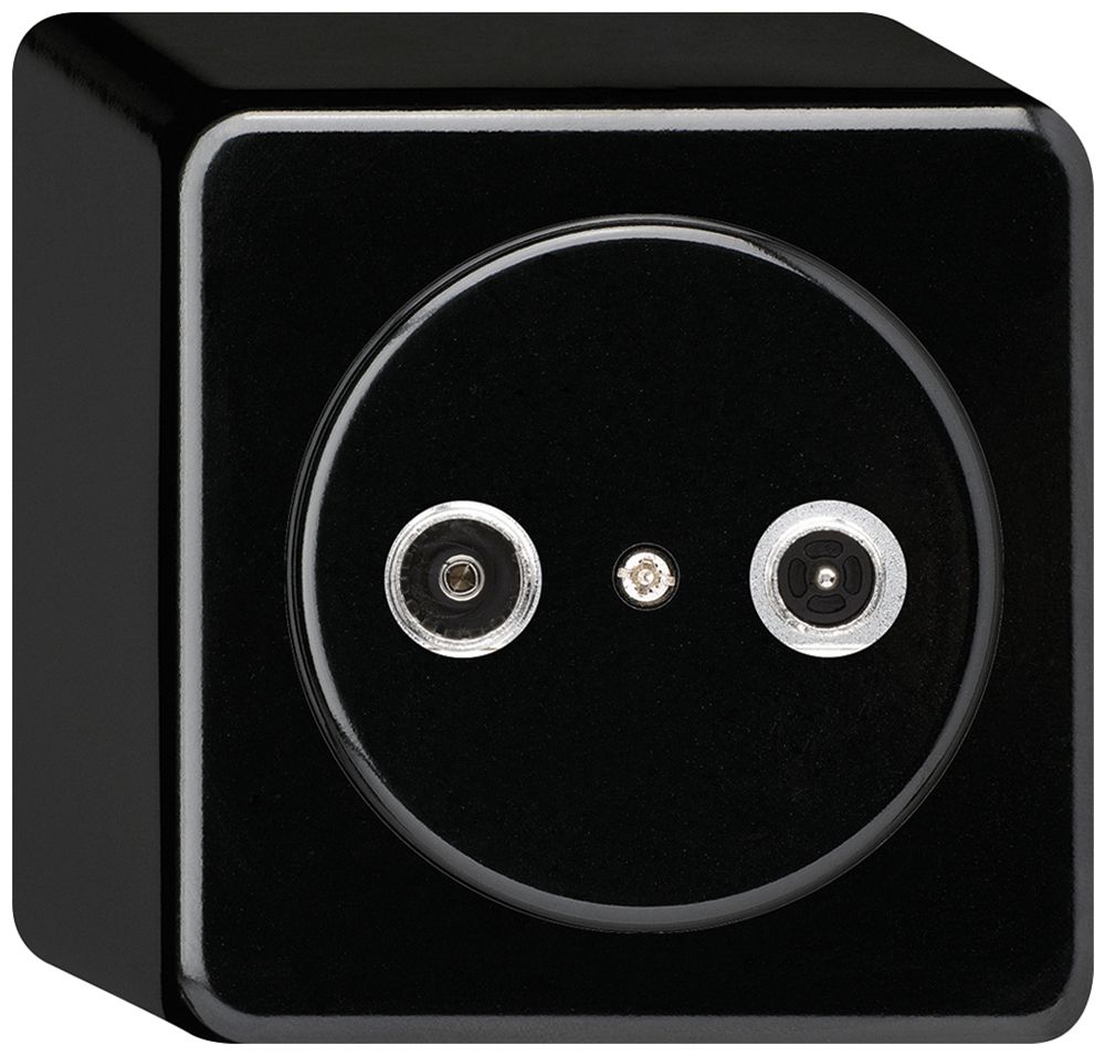 AP-Antennendose basico TV-R 23dB 2GHz schwarz