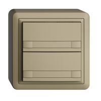 AP-KNX-Taster RGB EDUE, 250mW, o.LED, m.Papiereinlage, 2×Taste, 2×Tastenb., sa