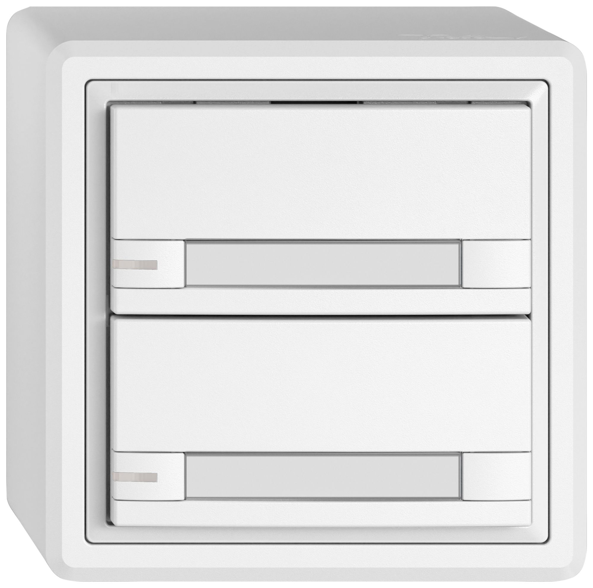 AP-Universaltaster EDIZIO.liv UNI SNAPFIX® 12…48V m.LED blau 2× Pap.ws