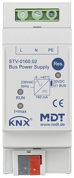 Alimentazione KNX AMD MDT STV-0160.02 29V 160mA1 linea 1 bobina di blocco 2UM