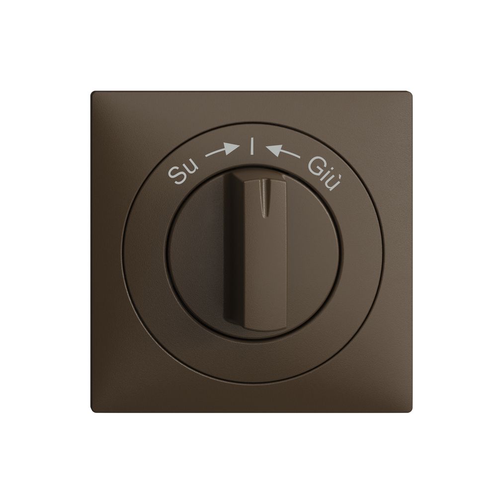 Frontset EDIZIOdue Su->I<-Giù coffee 60×60mm für Schwenktaster