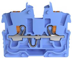 Borne de passage WAGO TopJob-S 2250 1mm² 2L 13.5A 500V a.borne d'extrémité bleu