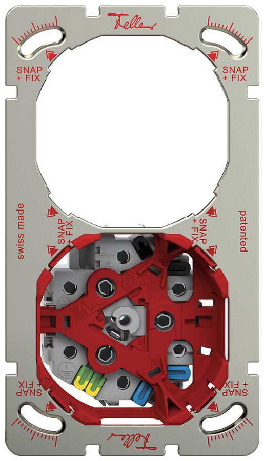 UP-Kombination Feller SNAPFIX® senkrecht leer - 3×T13