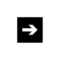 Folie neg.Symbol Pfeil gerade EDIZIOdue schwarz 42×42 für Lampe LED