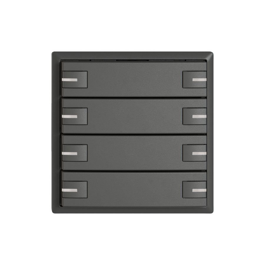 Poussoir KNX RGB EDIZIO.liv SNAPFIX® capteur temp.RGB-LED 8× comm.1T grf