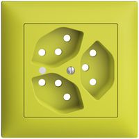 UP-Frontset EDIZIOdue lemon 88×88mm 3×T13 mit Linse