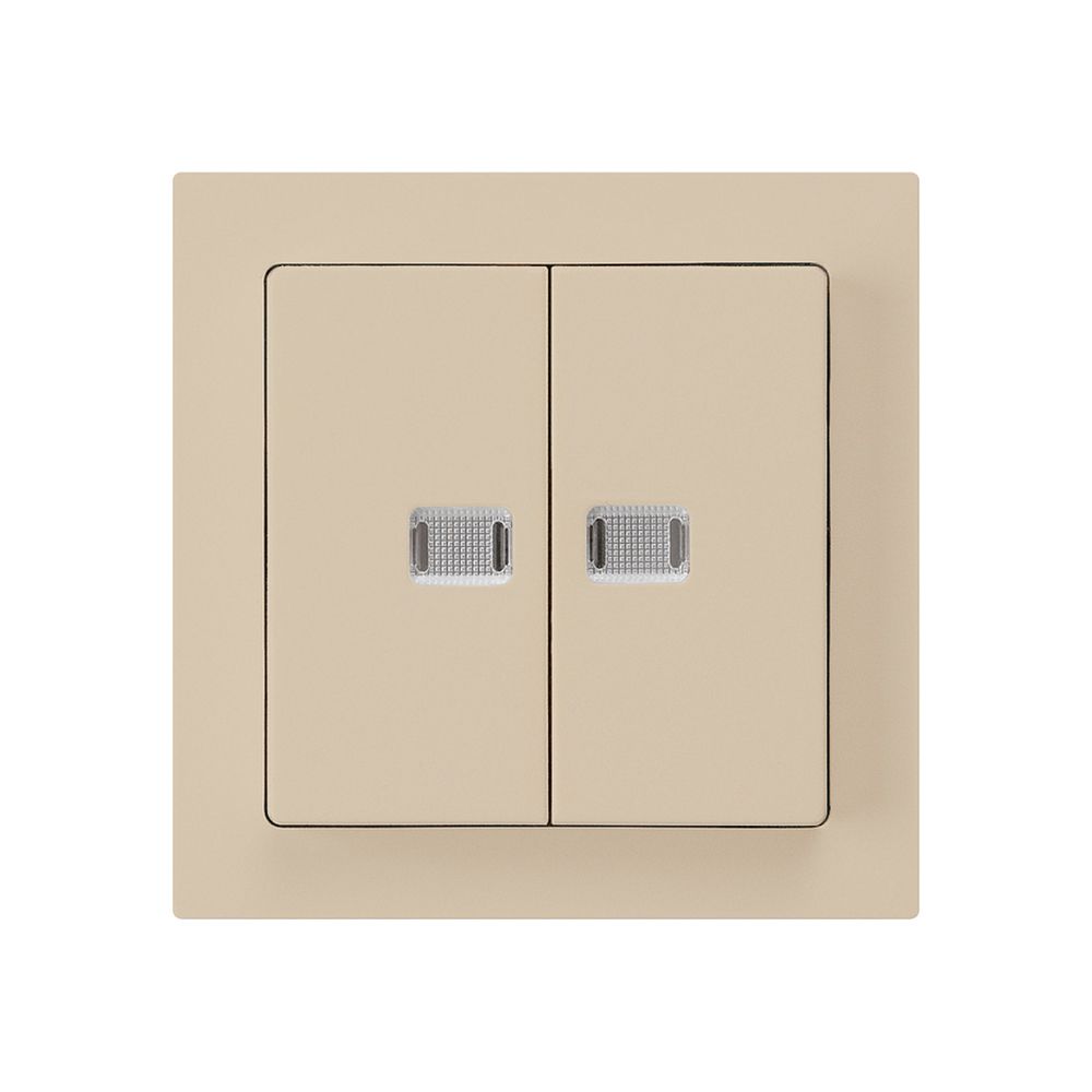 Frontset kallysto beige mit 2 Linsen 60×60mm