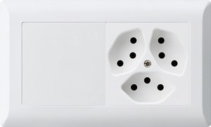 Combinaison ENC KLI 1x2, Obturateur + Prise 3×T13 bc