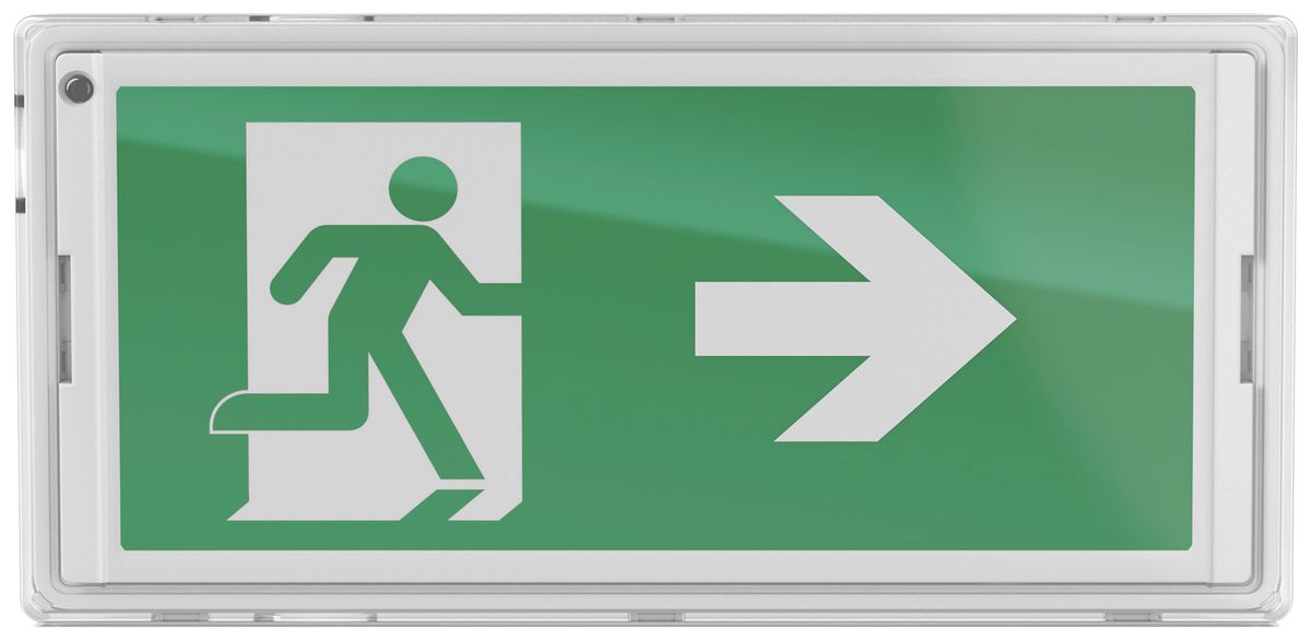 LED-Rettungszeichenleuchte Sylvania LifeSafe IP65 Aufbau/Einbau 120lm 3hPt ws