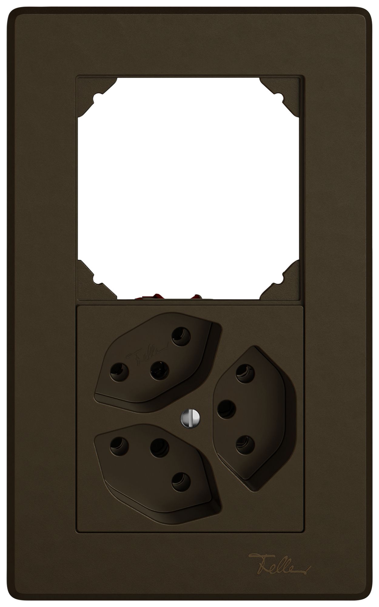 Combinaison ENC EDIZIO.liv SNAPFIX® 2×1 156×96mm vide+3×T13 brun