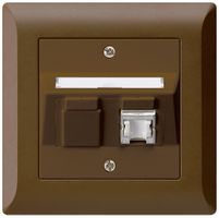 UP-Montage-Set kallysto.line C Kat.6 1RJ45/s braun