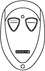 Funkhandsender 2-Kanal WTH-2 GEZE