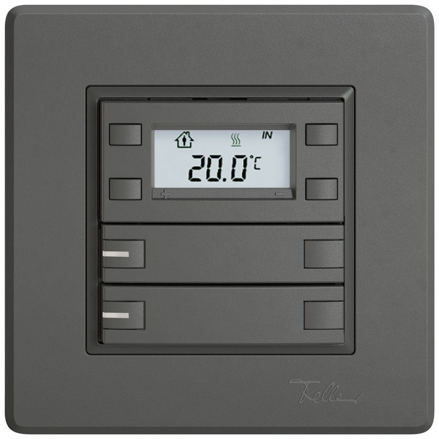 Poussoir RTH ENC EDIZIO.liv SNAPFIX® a.RGB-LED 2×touches comm.2T grf