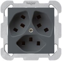 Presa INC Hager kallysto 3×T23 B antracite