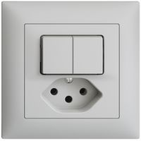 UP-Kombination 2×A-R/1P+T13 EDIZIOdue hellgrau