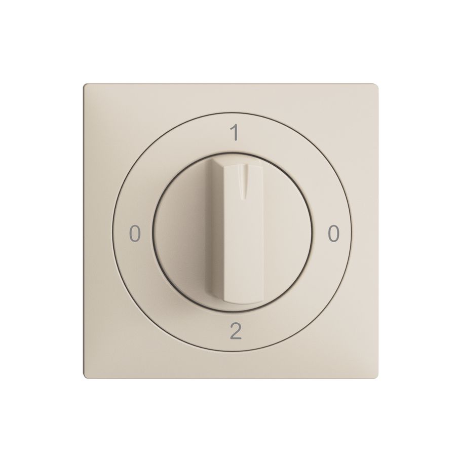 Frontset EDIZIOdue 0-1-0-2 crema 60×60mm für Drehschalter