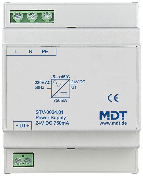 REG-Netzteil MDT STV-0024.01 230VAC 24V 0.75A 18W 4TE