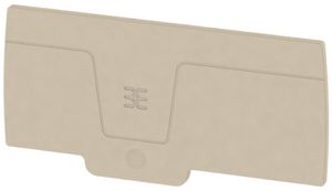 Plaque de fermeture Weidmüller série A AEP AP14 92.7×2.4mm, beige