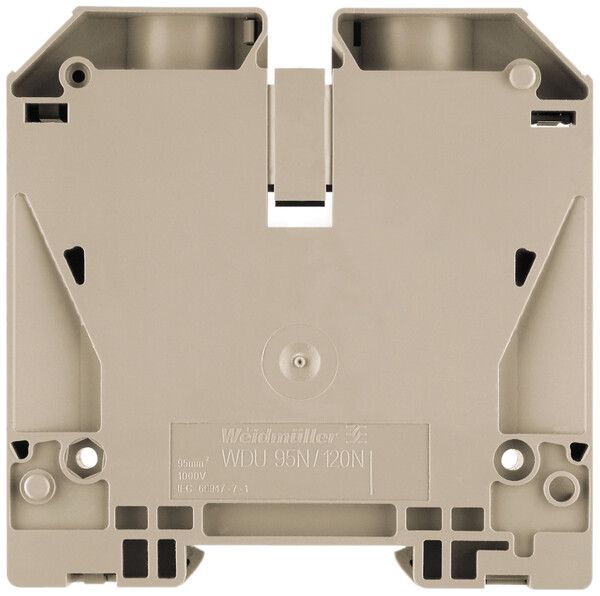 Durchgangs-Reihenklemme Weidmüller WDU N Schraubanschluss 120mm² TS35 beige