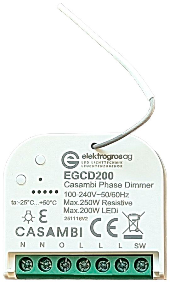 Controllo dell'illuminazione Elektrogros CASAMBI IP20 IN:100…240V OUT:230V REG