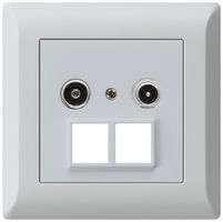 Prise multimédia ENC kallysto.line R/TV 14dB 2GHz gris clair